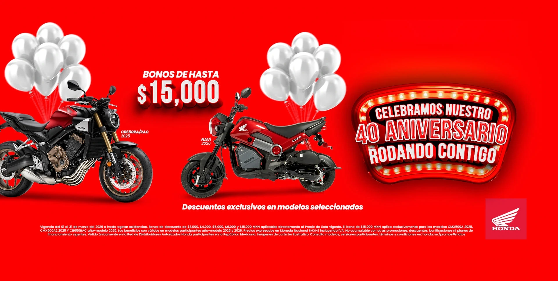 banner of Honda Anviersario Bonos